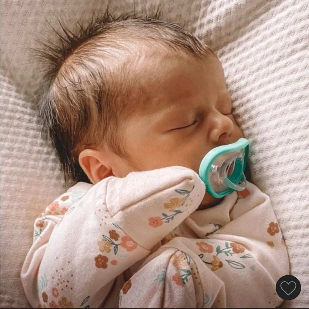 Nanobebe Baby Pacifiers 0-3 Month - Orthodontic, Curves Comfortably with Face...